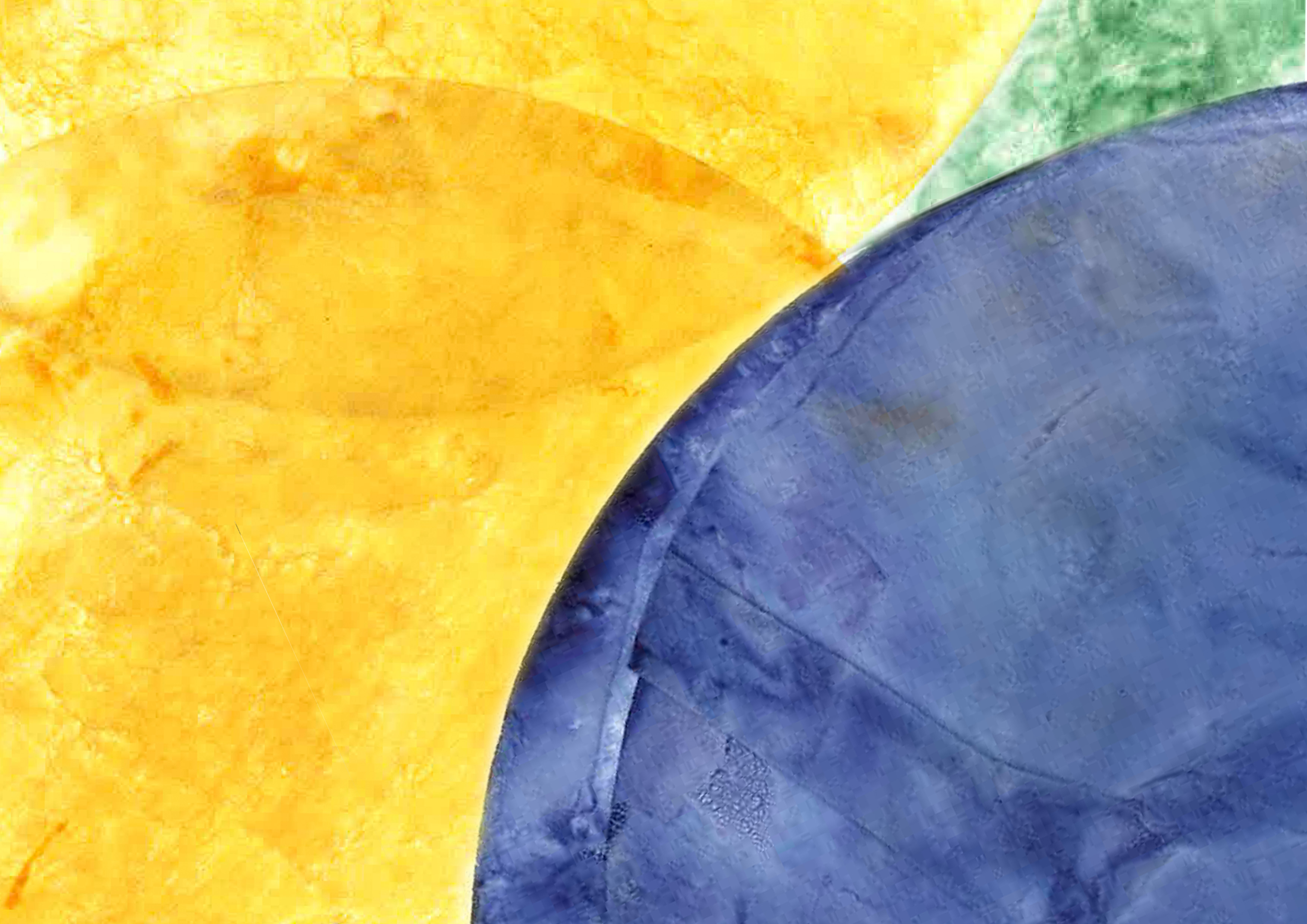 Installation combining pigments, archival material and participatory elements
