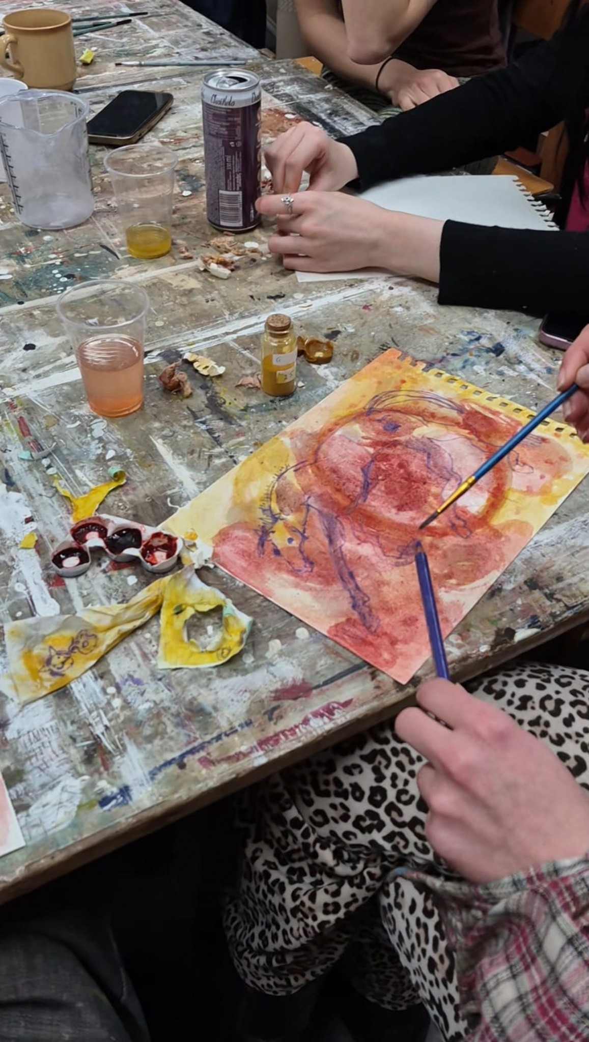 Collective painting with handmade pigments