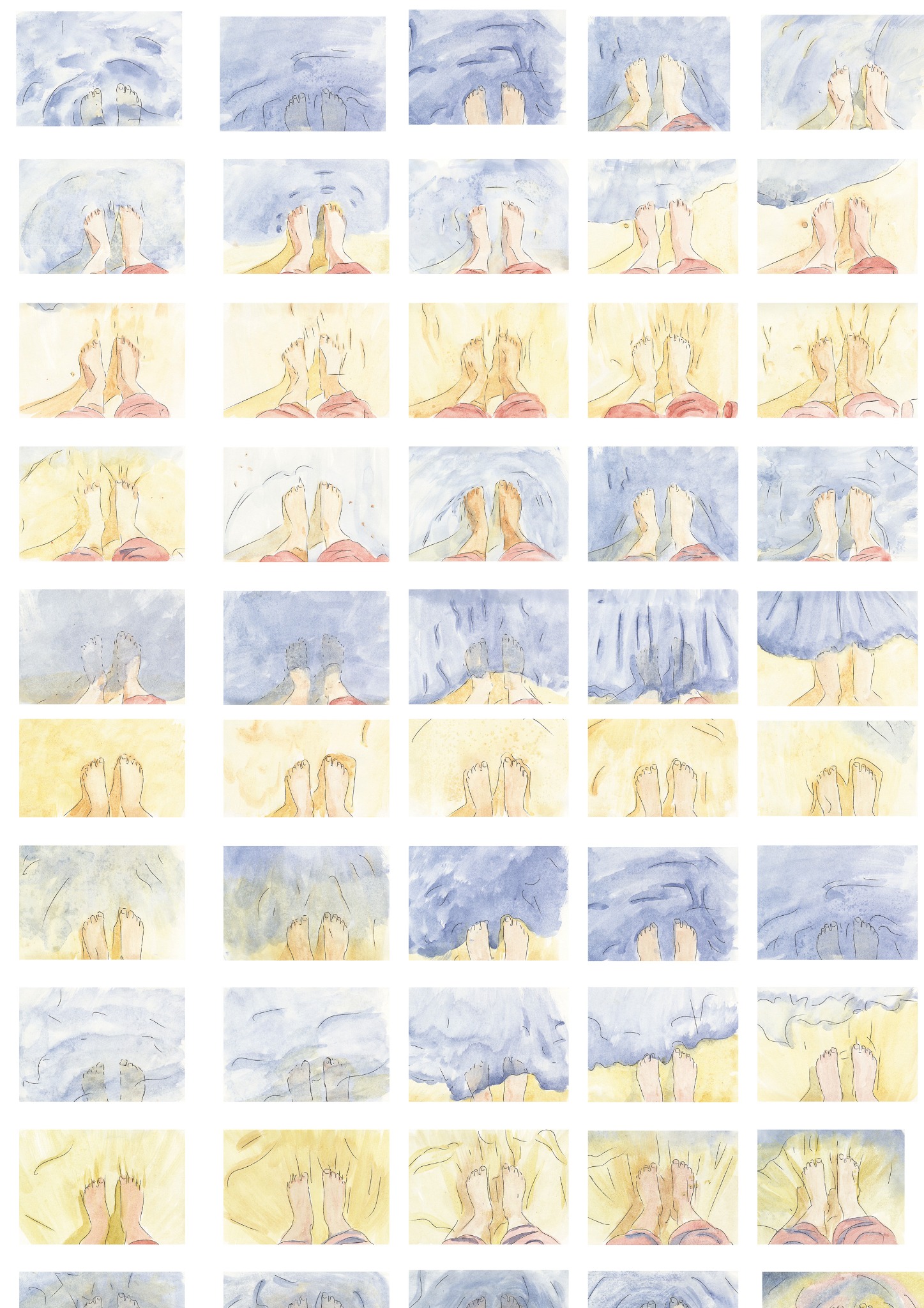 Hand-painted animation frames